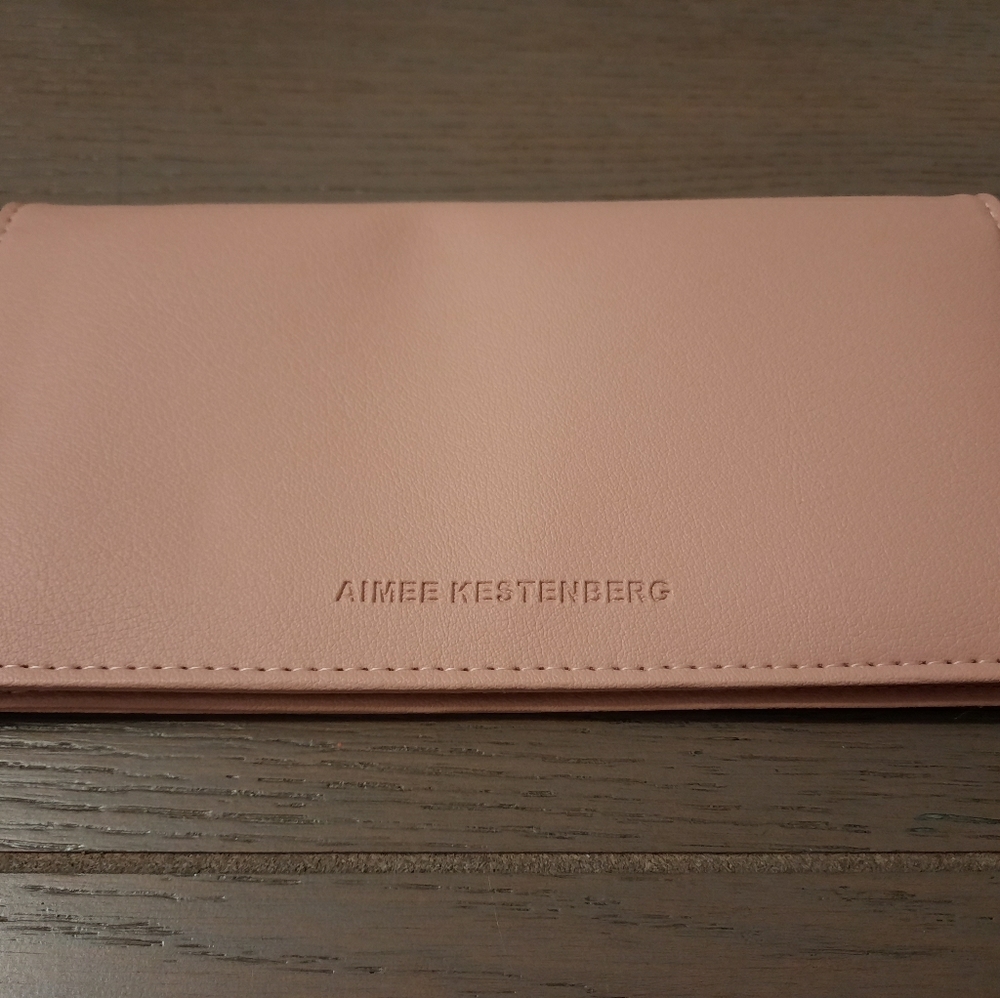 New Aimee Kestenburg pink flat wallet with bag